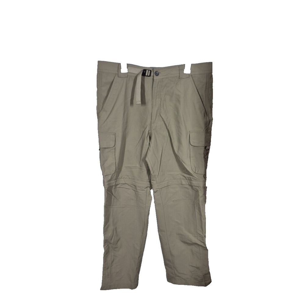 Pacific Trail Convertible Nylon Cargo Pants‎ Mens 38 Tan Outdoor Hiking Utility